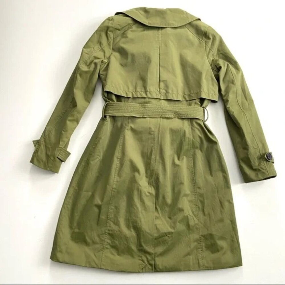 NEW - 7 for all Mankind Women's Gunflap trench coat - Olive Green - size L - Picture 12 of 12